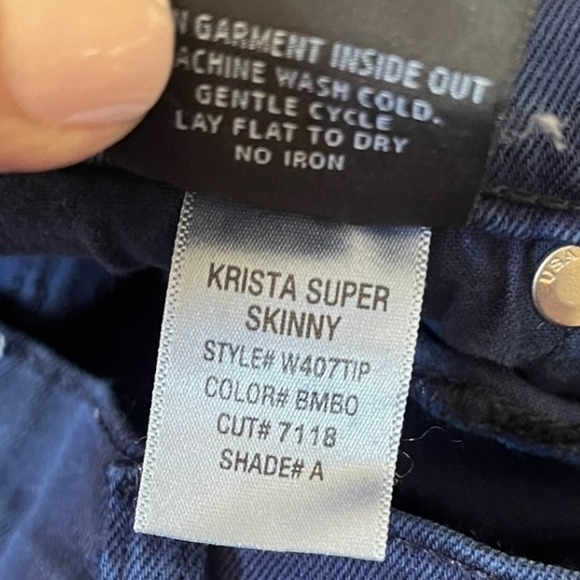 HUDSON Krista Blue My Mind Ombre Super‎ Skinny Jeans Size 25 | EUC - Picture 8 of 9